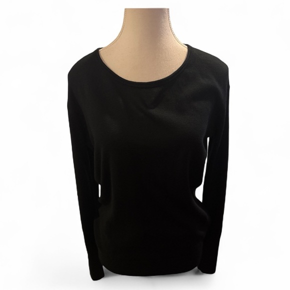 ARITZIA Wilfred Silk Rabbit Hair Cashmere Sweater Black Open Back Pullover XS - Picture 2 of 7